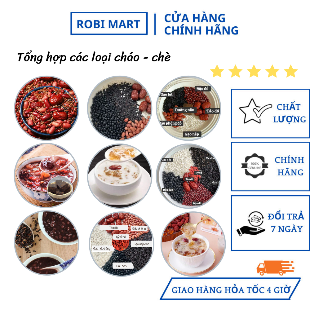 Tổng hợp các loại cháo - chè - dưỡng sinh robimart bồi bổ, ngủ ngon, đẹp da