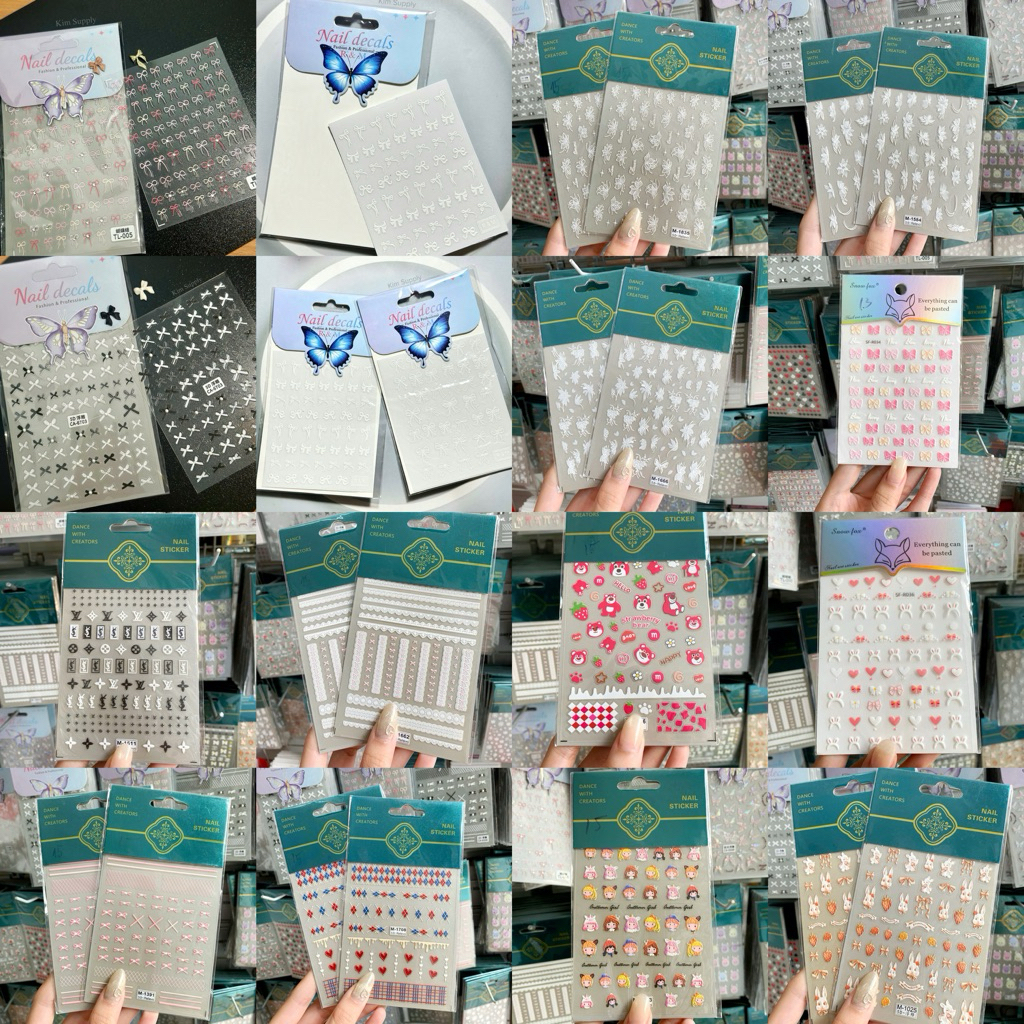 Sticker nổi, miếng dán 5D trang trí móng tay
