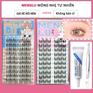 Lông Mi Giả Cụm Tách Sợi Phong Cách Mi Vuốt Mèo, Mi Giả MengLu Tai Thỏ Dễ Dàng Gắn Mi, Có Thể Tái Sử Dụng