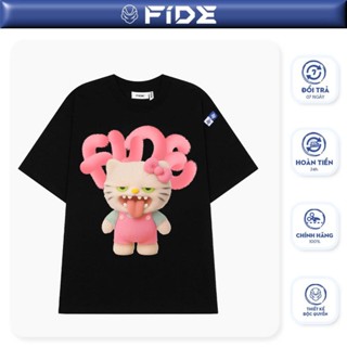 Áo thun FIDE Hello Kitty unisex form rộng local brand nam nữ cổ tròn oversize - AT197