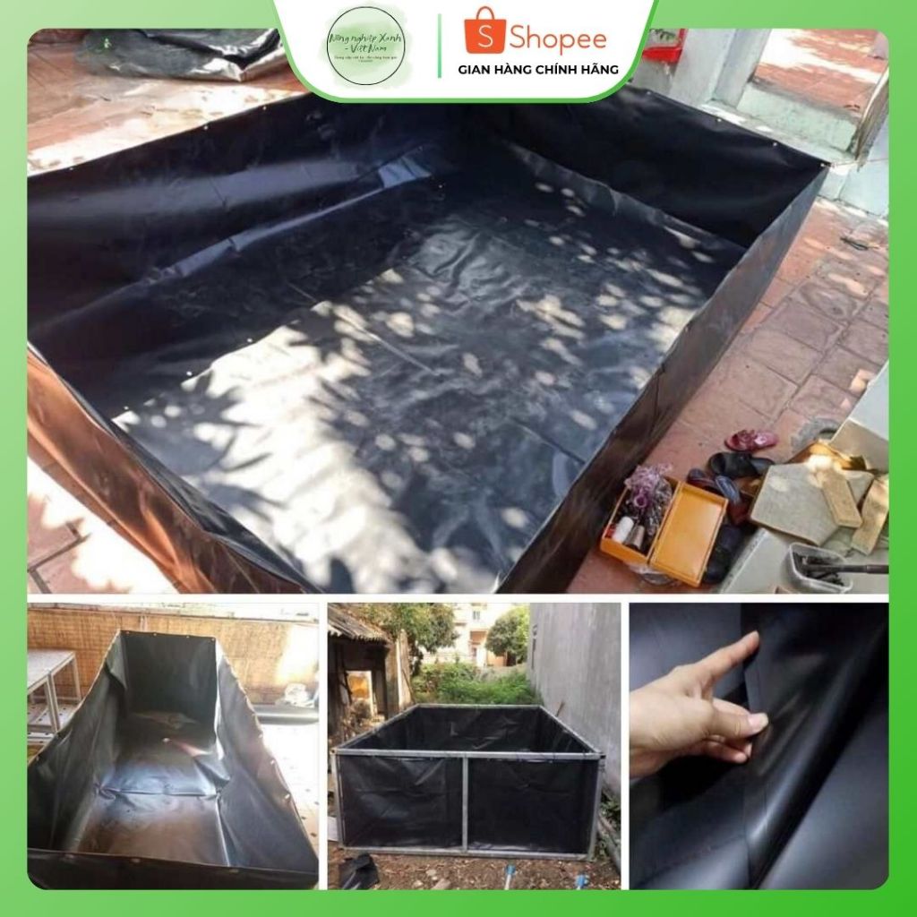 Bể bạt HDPE nuôi cá Dày 0.75mm Nhiều kích thước, Bạt nuôi cá, nuôi tôm, nuôi ốc.. bể bạt HDPE Dẻo Bó