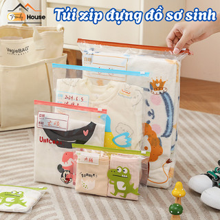 Set Túi Zip Đựng Đồ Đi Sinh Cho Mẹ, Túi Đựng Quần Áo, Đồ Dùng, Tã Bỉm Cho Bé, Nhiều Kích Thước, Dễ Thương & Tiện Lợi