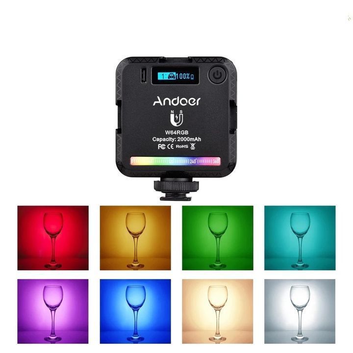 Đèn LED Hỗ Trợ Chụp Ảnh, Quay Phim W64RGB Mini RGB | BigBuy360 - bigbuy360.vn