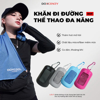 Khăn Đi Đường DOKCOOL Đa Năng, Khăn Thể Thao,Pickleball, Tennis, Thấm Hút Mồ Hôi, Tiện Lợi, Nhỏ Gọn Mang Theo, Nhanh Khô