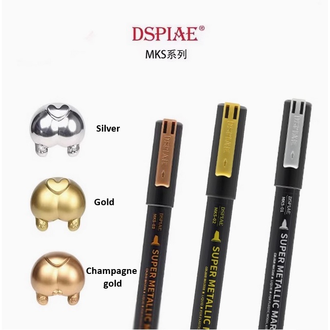 DỤNG CỤ DSPIAE - MKS-01~03 / BÚT TẨY MKE-01 - BÚT MÀU SIÊU KIM LOẠI VỚI HAI ĐẦU THAY THẾ / SUPER MET