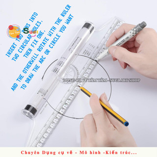 [ Tâm Tâm ] Thước lăn Kuelox , Thước vẽ kỹ thuật, thước lăn, rolling ruller 30cm
