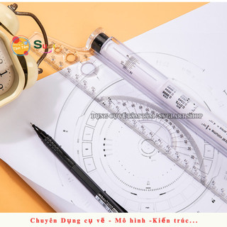 [ Tâm Tâm ] Thước lăn Kuelox , Thước vẽ kỹ thuật, thước lăn, rolling ruller 30cm