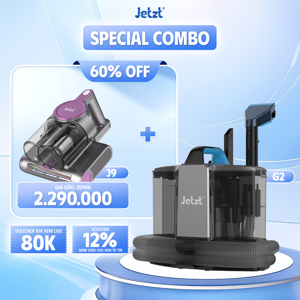 Máy hút bụi hút bụi giường nệm diệt khuẩn UV thế hệ mới JETZT J9