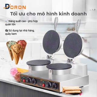 Máy làm bánh ốc quế DORON 2400W kiểm soát nhiệt độ chính xác, bánh thơm ngon