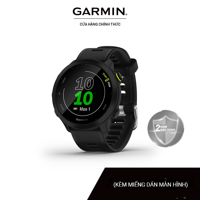 Đồng Hồ Thông Minh Garmin Forerunner 55 GPS (Black/Whitestone/Aqua/Monterra Grey) - Hàng Chính Hãng