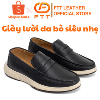 Giày lười Penny Loafer nam da bò vân hạt cao cấp FTT Leather đế siêu nhẹ hạn chế trơn trượt êm chân