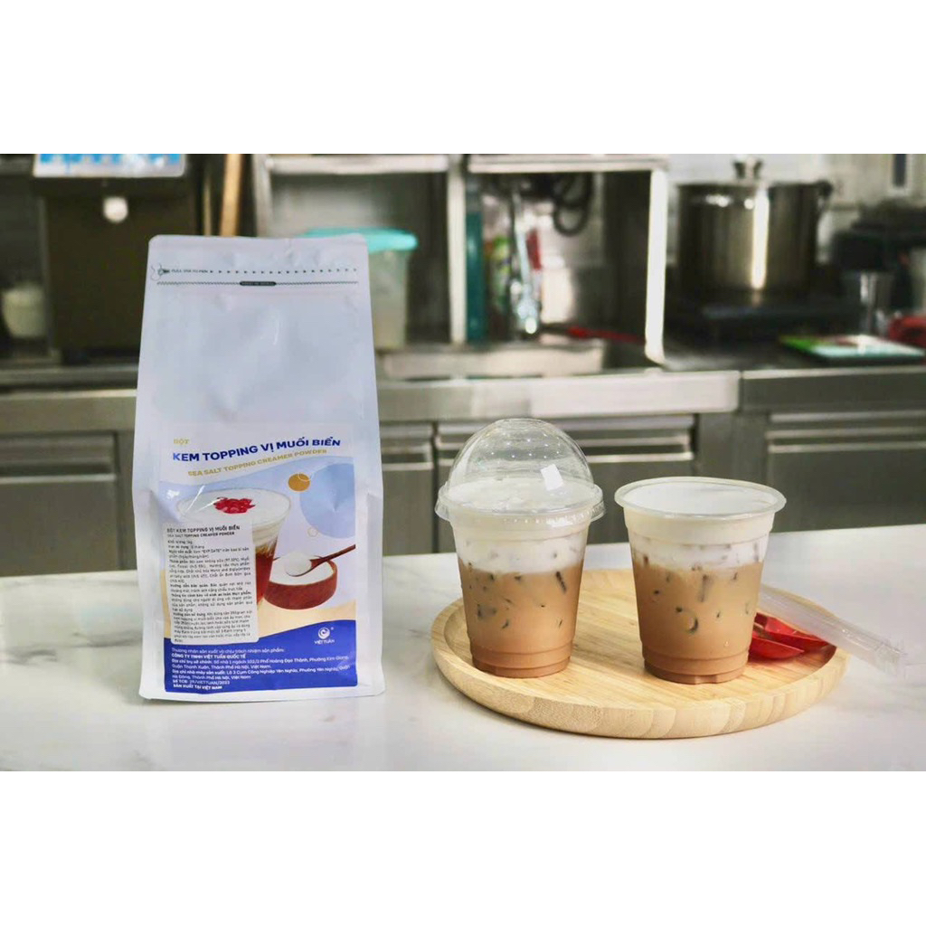 Kem topping Vị Muối Biển Việt Tuấn pha cafe muối