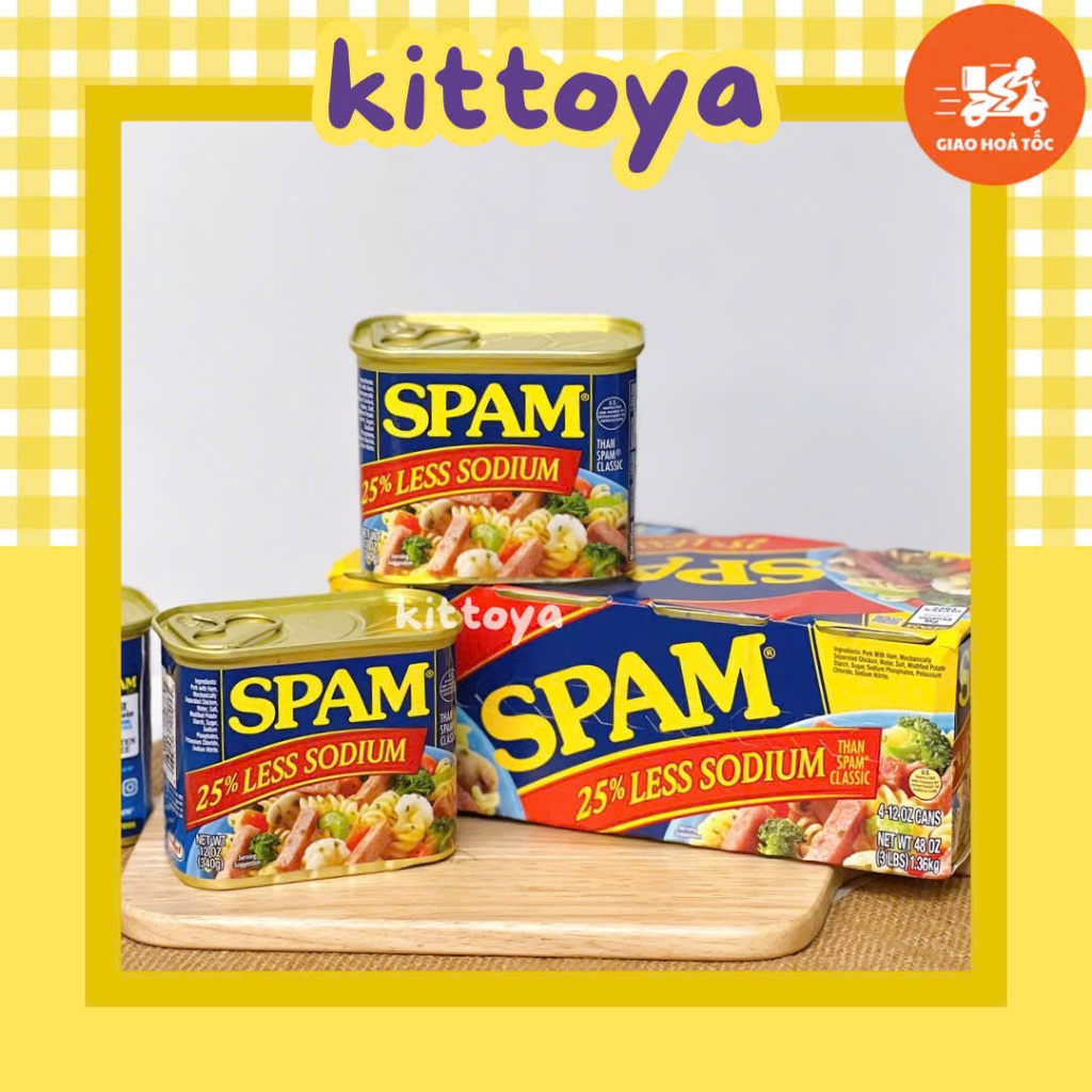 [ HỎA TỐC ] THỊT HỘP SPAM ÍT MẶN HÀNG CHÍNH HÃNG MỸ