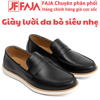  Giày moca sin nam cao cấp da bò vân trơn FTT Leather đế siêu nhẹ hạn chế trơn trượt đi êm chân F903 
