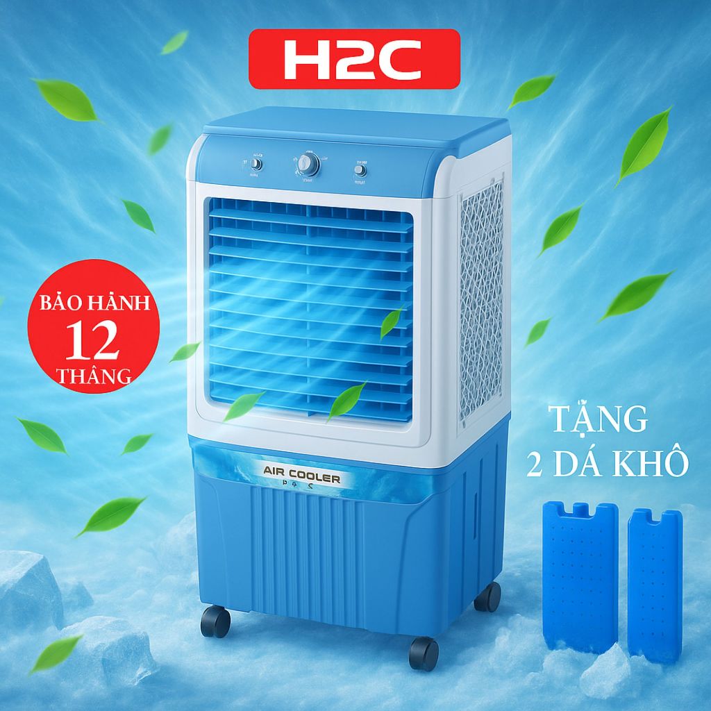 Quạt điều hòa, quạt làm mát, tiết kiệm điện,làm mát nhanh tao ẩm dung tích nước 45 lít công suất 130W