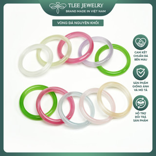 Vòng tay đá mắt mèo nguyên khối hình tròn đổi màu lấp lánh thời trang bản 10mm TLEE JEWELRY