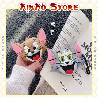 Vỏ ốp Airpod 1 2 3 4 Pro Pro 2 TOM JERRY kèm móc khóa Case Airpod Silicon - XỊN XÒ Store