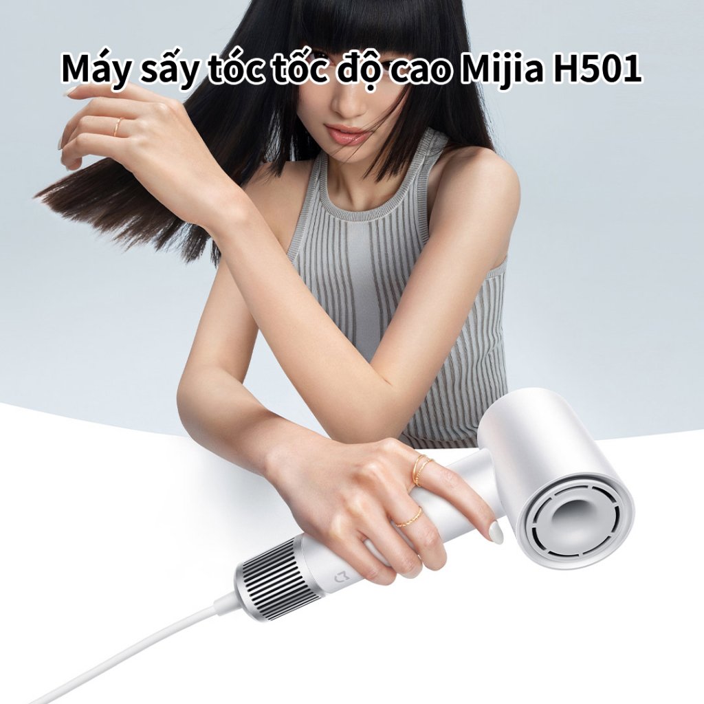 Mijia Máy Sấy Tóc Tốc Độ Cao H501, Tóc Khô Nhanh, Thân Máy Nhẹ, Gió Mạnh Thoải Mái, Ion Âm, Máy Thổi