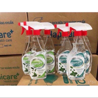  NƯỚC XỊT RỬA TAY DIỆT KHUẨN HAPPY  😃 - CARE chai 500ml hương bạc hà hương trà xanh  hương lavender và hương chanh sả 
