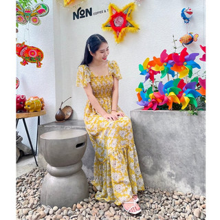 Váy Cánh Tiên Tay Bồng Cao Cấp Maxi Đẹp ( 3 họa tiết siêu xinh)