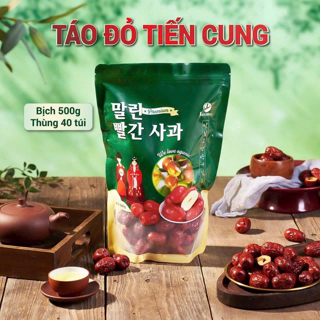 Táo Đỏ Sấy Khô Hàn Quốc - Gói 0.5kg
