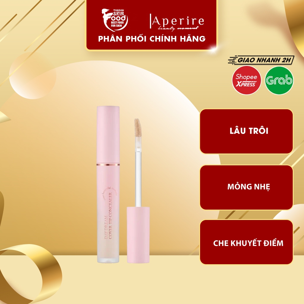  Kem Che Khuyết Điểm Aperire Mỏng Nhẹ Lâu Trôi Daydream Cover Tip Concealer 4.5ml 