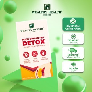 Viên Uống Thải Độc Mỡ Nội Tạng Wealthy Health Maxi Organ Fat Detox Lọ 60 Viên, Detox Giảm Mỡ Nội Tạng Thải Độc Cơ Thể