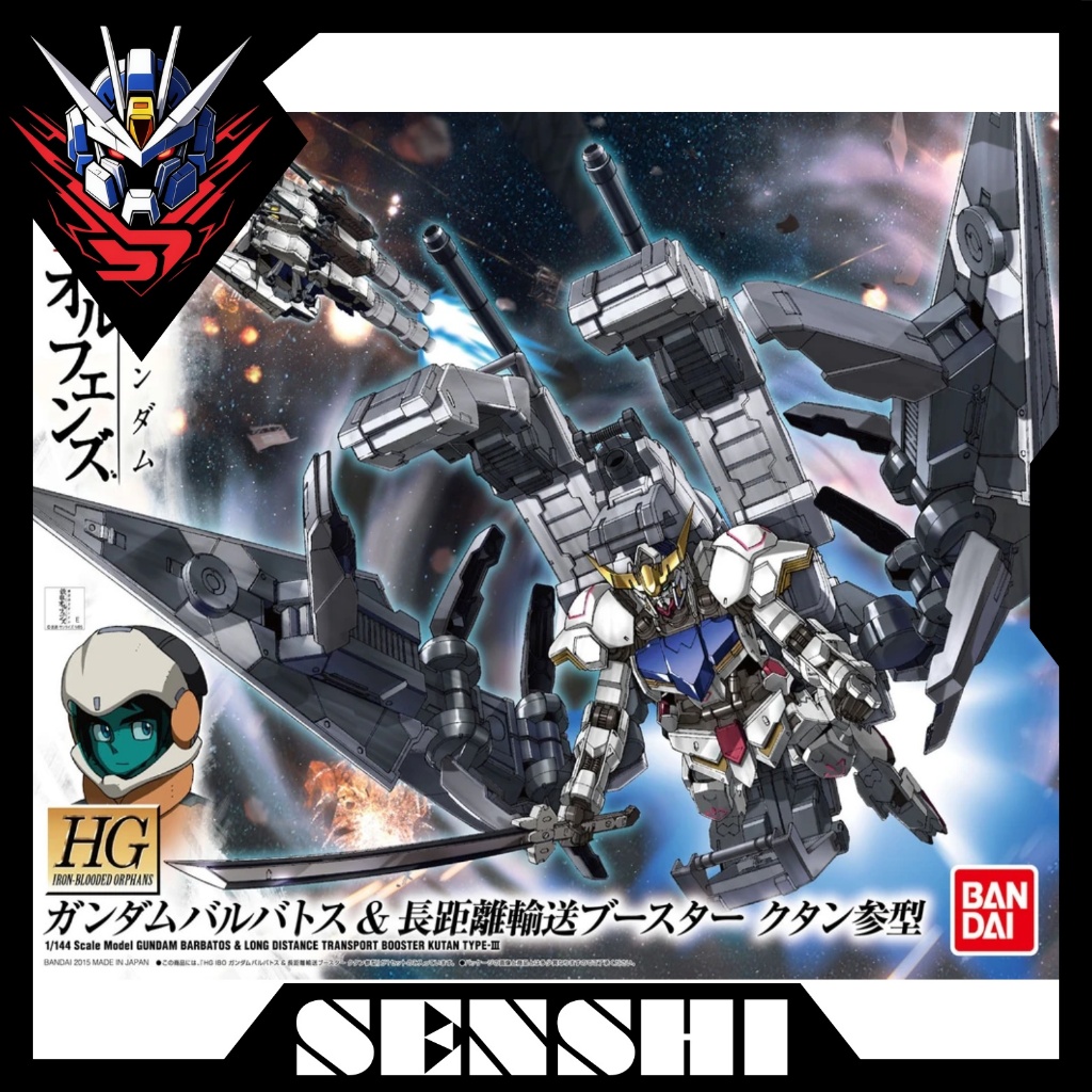 Mô hình lắp ráp HG IBO Gundam Barbatos + Long Distance Transport Booster Kutan Type III
