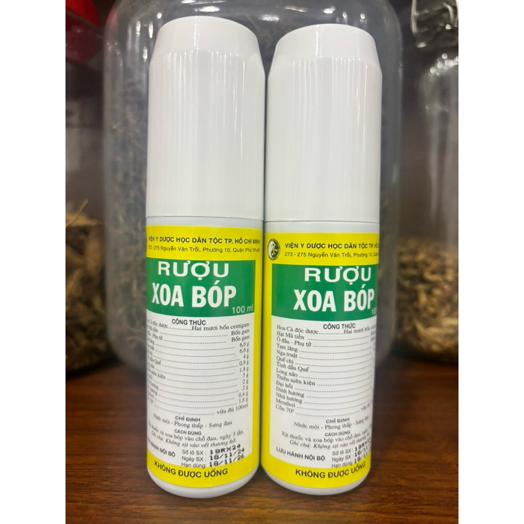 Rượu xoa bóp 100ml - Viện y dược học dân tộc Tp Hồ chí minh
