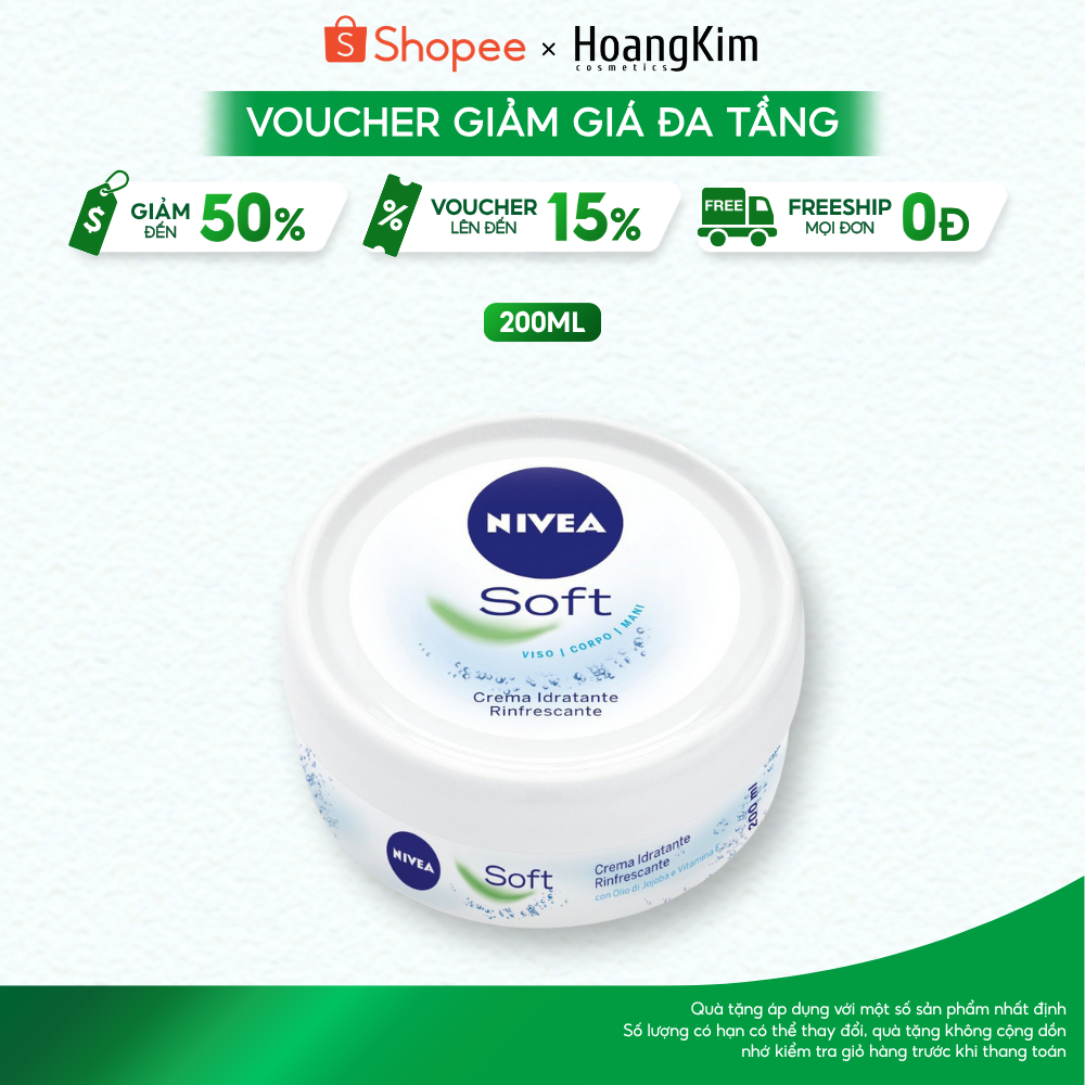 Kem Dưỡng Ẩm Da Chuyên Sâu Nivea Soft Làm Mềm Da 200ml Refreshingly Soft Moisturizing Cream