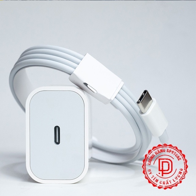bộ sạc nhanh ( Củ P.D 20.W + Dây sạc nhanh Typ.e-C to Llght ) không nóng máy, an toàn ổn định dành cho điện thoại