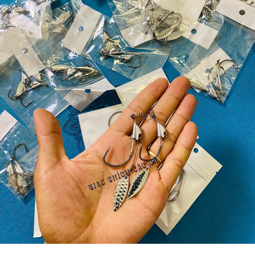 Lưỡi mồi mềm NFF 4cm và 5cm chuyên lắp mồi mềm câu cá lóc, sộp, nheo,...