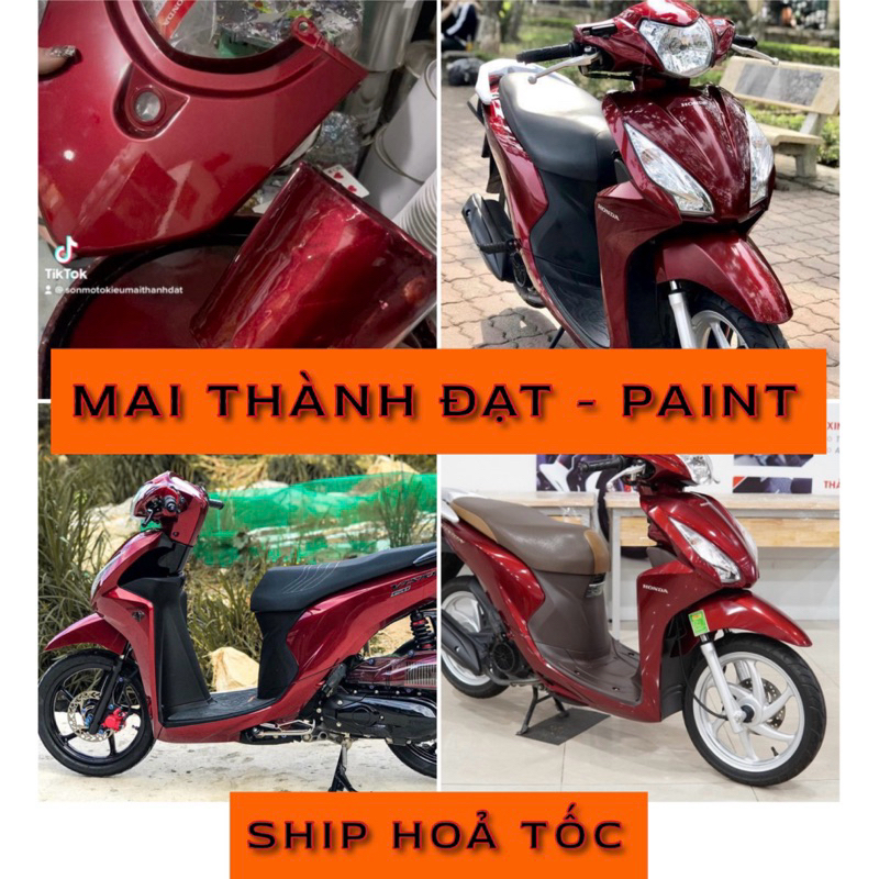 Sơn Màu Đỏ Mận ( Sơn oto - xe máy )MotokieuMaiThànhĐạt