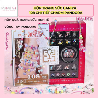 [PEONI] Hộp Quà Tặng Trang Sức 108 Chi Tiết, Vòng Tay Tự Làm Charm Pandora, Hộp Quà Tặng Bé Gái