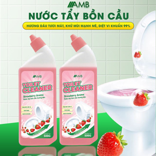 Nước tẩy bồn cầu AMB, vệ sinh bồn cầu, diệt khuẩn, khử mùi hiệu quả, dùng cho gạch kính nhà vệ sinh, chai 500ml