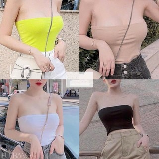 Áo ống trơn croptop vải thun borip