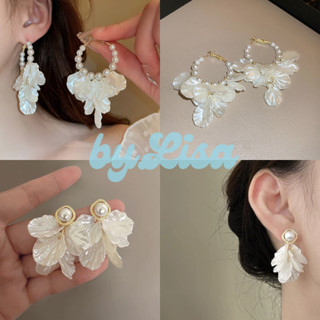 Bông Tai Đính Đá Màu Bạc Silver Lấp Lánh Sang Trọng Hình Tim, Khuyên Tai Dài Dự Tiệc by.Lisa