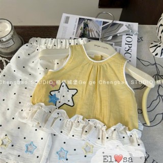 Quần áo bé gái - SET ÔNG SAO QUẦN CHẤM BI siêu xinh cho bé 1-8 Tuổi