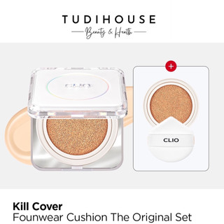  NEW VERSION 2025 - Set Phấn Nước Clio Kill Cover Founwear Cushion The Original   hộp 15g + refill 15g  