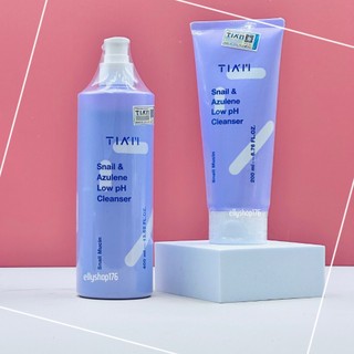 Sữa Rửa Mặt Tiam Dịch Lọc Ốc Sên TIAM Snail & Azulene Low pH Cleanser - Làm dịu da nhạy cảm - Ellyshop176 