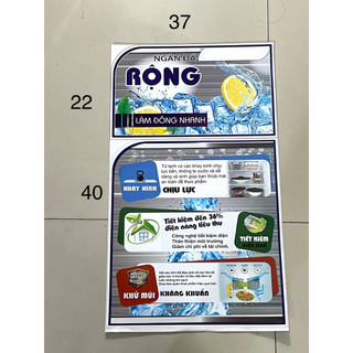 combo 10 tem dán tủ lạnh không thương hiệu dán bằng keo hai mặt