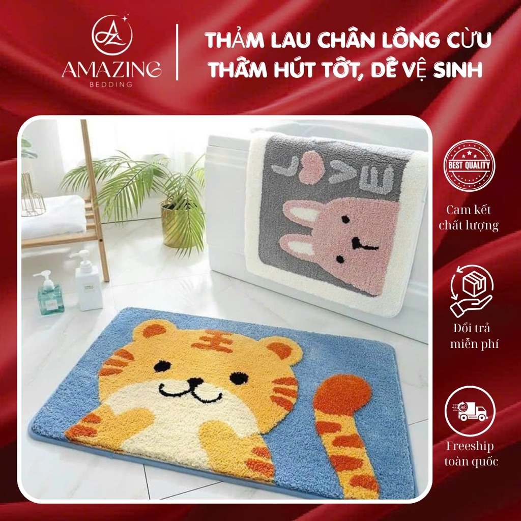Thảm lau chùi chân lông cừu 5D siêu bền, siêu thấm ( hàng loại 1)