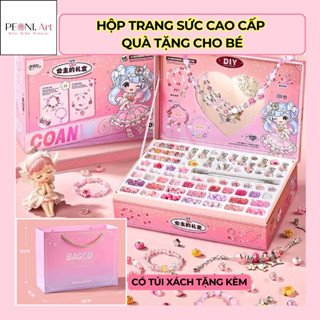 [PEONI] Hộp Quà Tặng Trang Sức Cao Cấp Cho Bé, Vòng Tay Tự Làm Charm Pandora, Hộp Quà Tặng Bé Gái