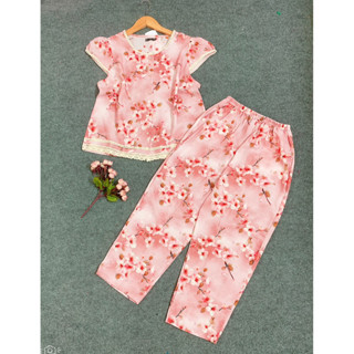 Đồ bộ nữ quần 9 tấc vải mango cao cấp mềm, mịn, mặc mát hợp thời trang .