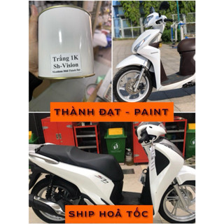  Màu Sơn Trắng SH - Vision Hệ 1K   Sơn oto xe máy   Đóng lon tuỳ chọn 