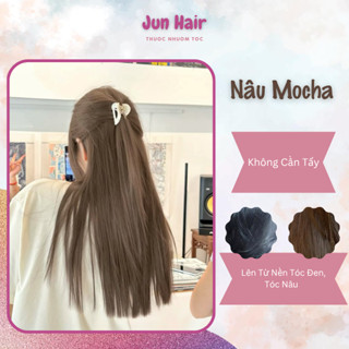 Combo Thuốc Nhuộm Tóc NÂU MOCHA Nhuộm Tại Nhà Không Cần Tẩy (Tặng Kèm Oxi+Găng Tay+HDSD)