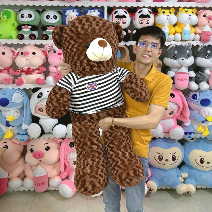 Gấu Bông Teddy Khổ Vải 1M2 Cao 1M