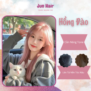  Combo Thuốc Nhuộm Tóc Màu HỒNG ĐÀO Nhuộm Tại Nhà Cần Nâng Tone  Tặng Kèm Oxi+Găng Tay+HDSD  