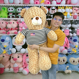 GẤU BÔNG TEDDY KHỔ VẢI 1M2 CAO 1M THÚ NHỒI BÔNG TEDDY