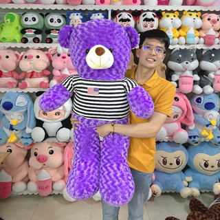 GẤU BÔNG TEDDY KHỔ VẢI 1M2 CAO 1M THÚ NHỒI BÔNG TEDDY